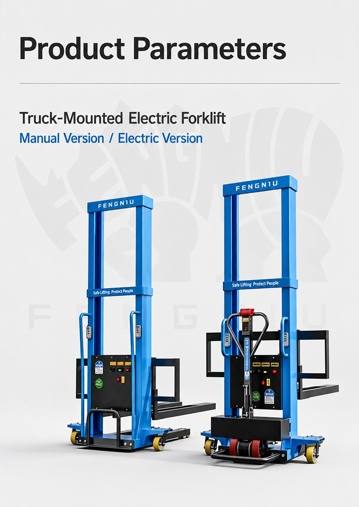 Portable Electric Truck-Mounted Forklift with Solid Tir