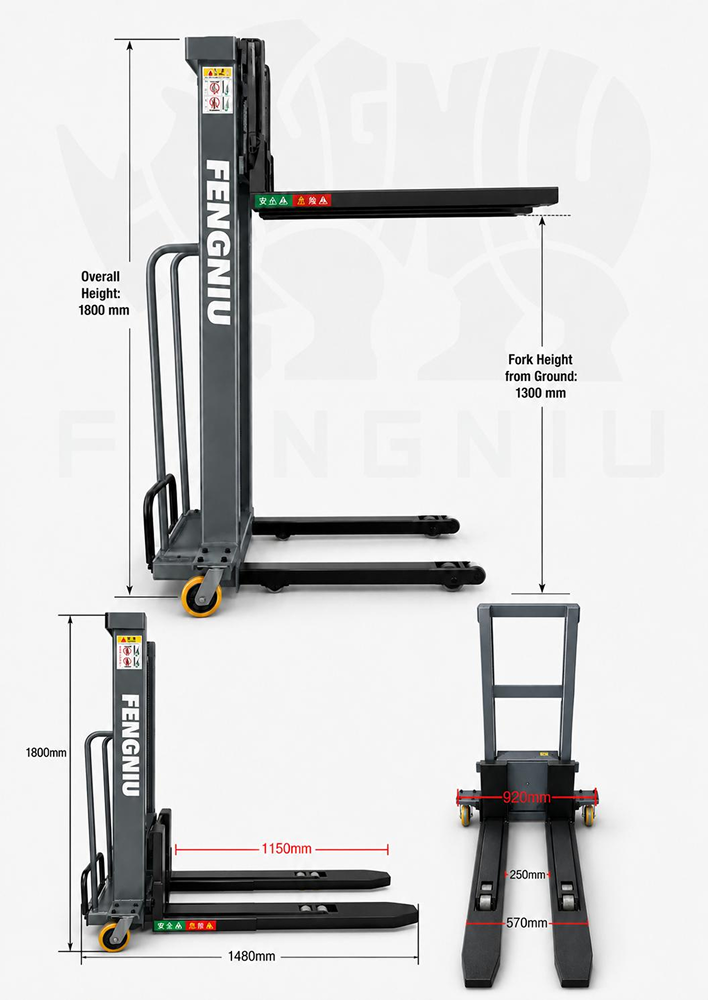 Portable Electric Truck-Mounted Forklift with Solid Tir