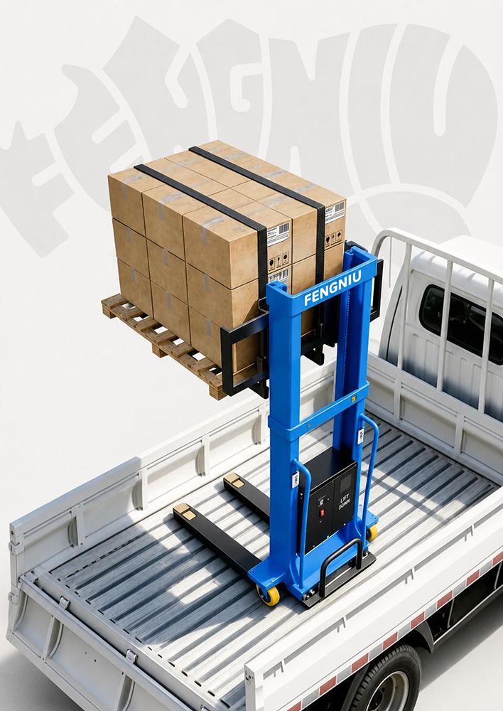 Portable Electric Truck-Mounted Forklift with Solid Tir